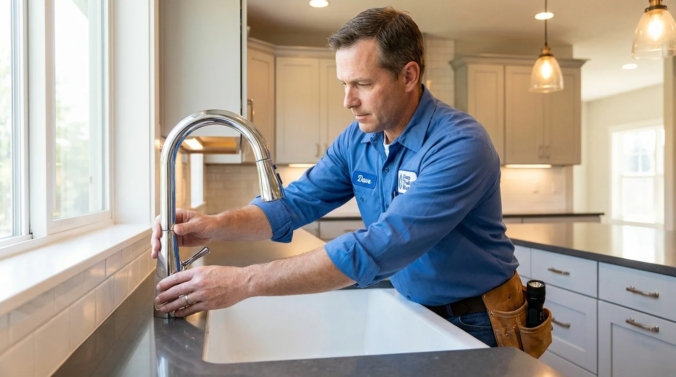 Kitchen faucet installation by Johns Plumbing LLC in Zwolle